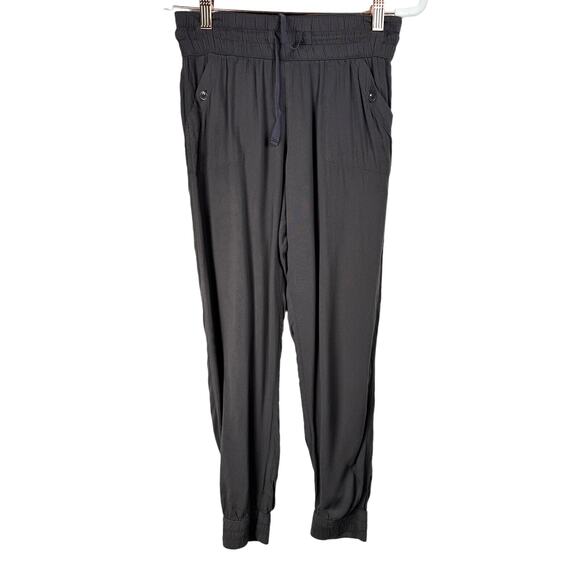 Aritzia Tna Gray Ultra Light Weight Breathable Loose Fit Drawstring Jogger Pants - Picture 1 of 8